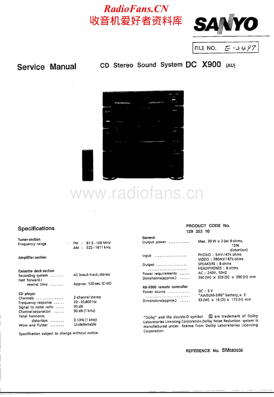 Sanyo-DCX-900-Service-Manual电路原理图.pdf_第1页
