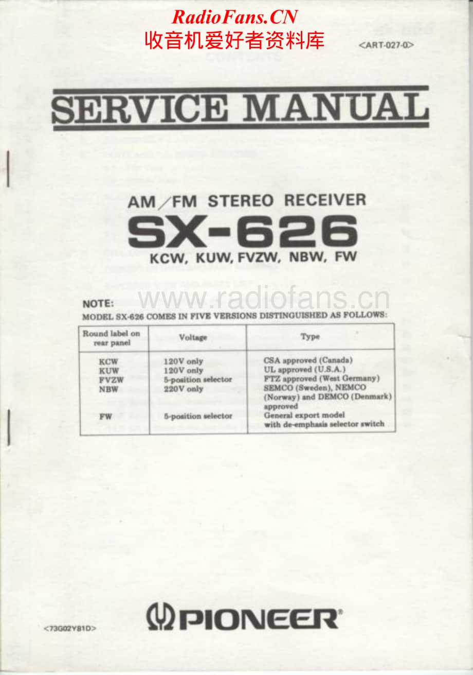 Pioneer-SX-626-Service-Manual电路原理图.pdf_第2页