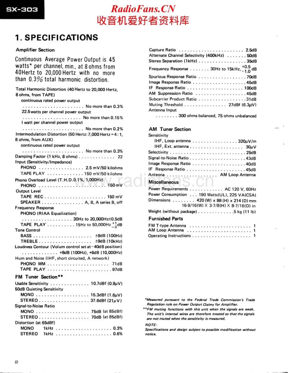 Pioneer-SX-303-Service-Manual电路原理图.pdf_第2页