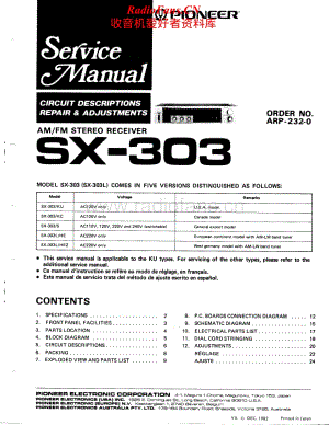 Pioneer-SX-303-Service-Manual电路原理图.pdf