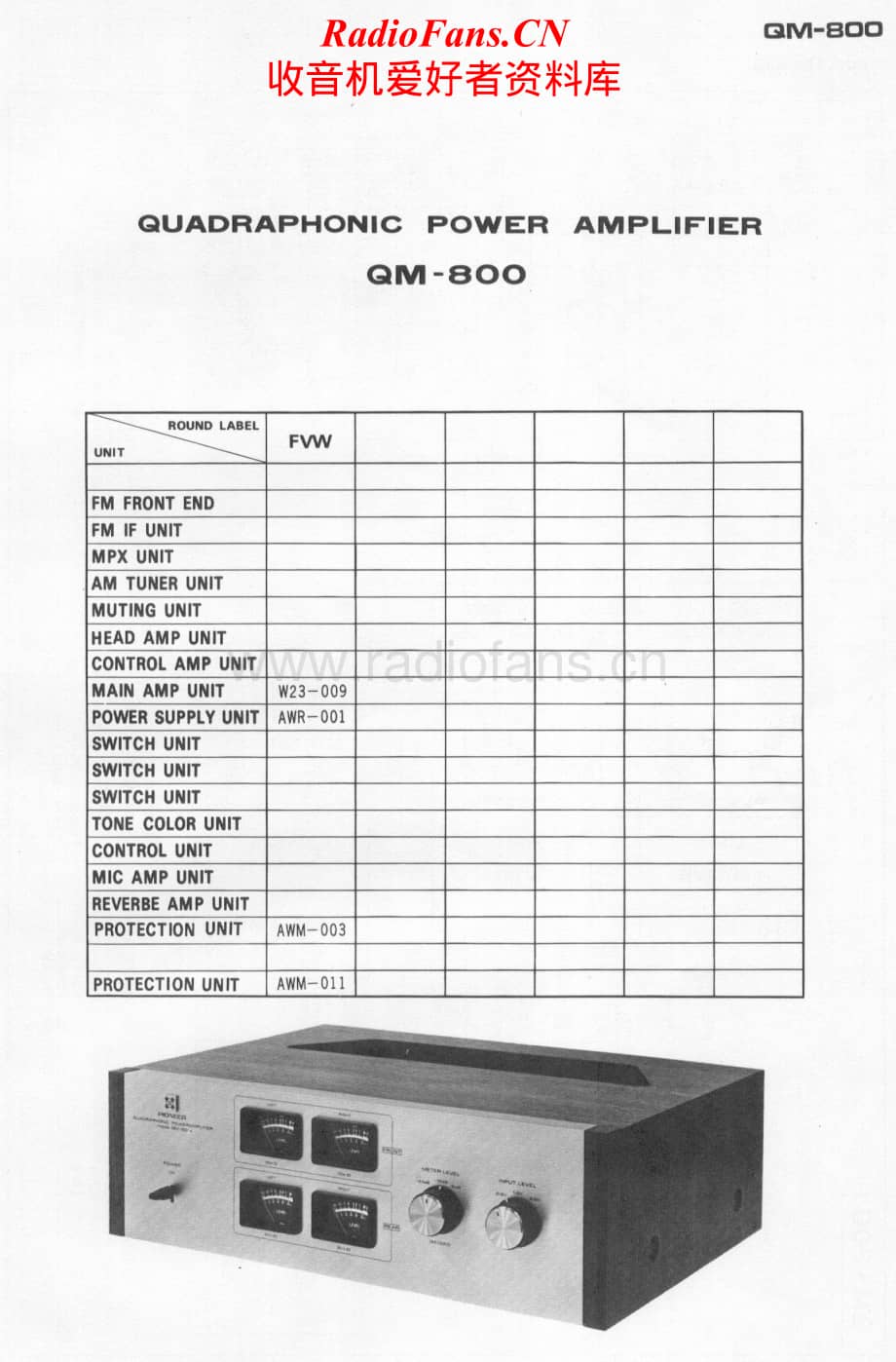 Pioneer-QM-800-Schematic电路原理图.pdf_第1页