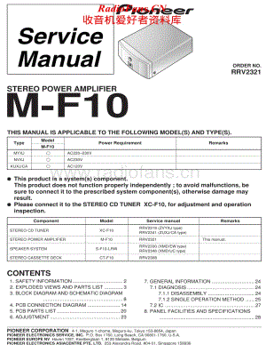 Pioneer-M-F10-Service-Manual电路原理图.pdf