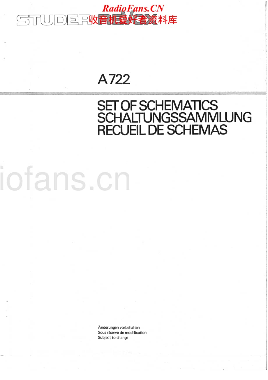 Revox-A-722-Schematic电路原理图.pdf_第1页