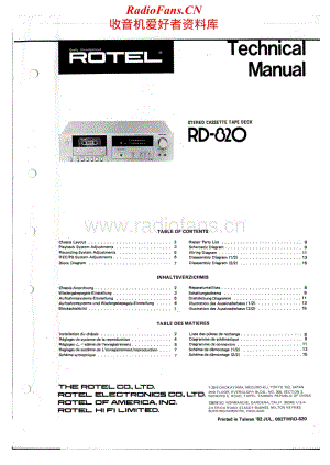 Rotel-RD-820-Service-Manual电路原理图.pdf