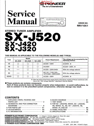 Pioneer-SX-J520-Service-Manual电路原理图.pdf