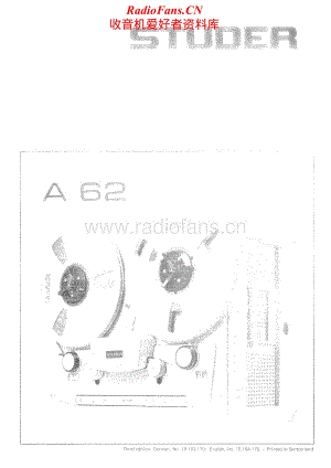 Revox-A-62-Service-Manual电路原理图.pdf
