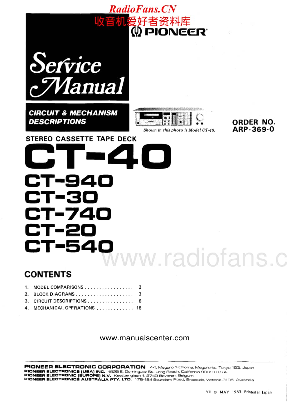 Pioneer-CT20-CT30-CT40-CT540-CT740-CT940-Service-Manual (1)电路原理图.pdf_第1页