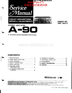 Pioneer-A90-Service-Manual电路原理图.pdf