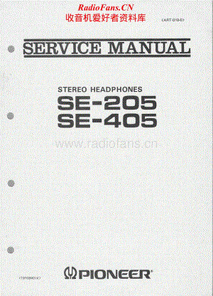 Pioneer-SE205-SE405-Service-Manual (1)电路原理图.pdf
