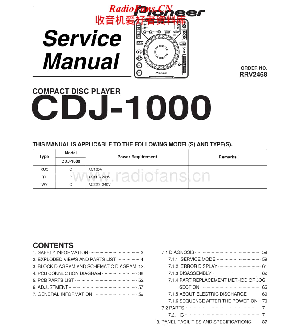 Pioneer-CDJ-1000-Service-Manual电路原理图.pdf_第1页