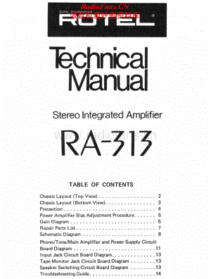 Rotel-RA-313-Service-Manual电路原理图.pdf