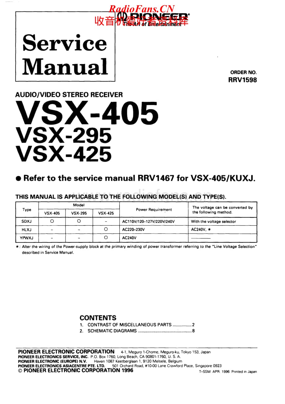 Pioneer-VSX-405-Service-Manual电路原理图.pdf_第1页