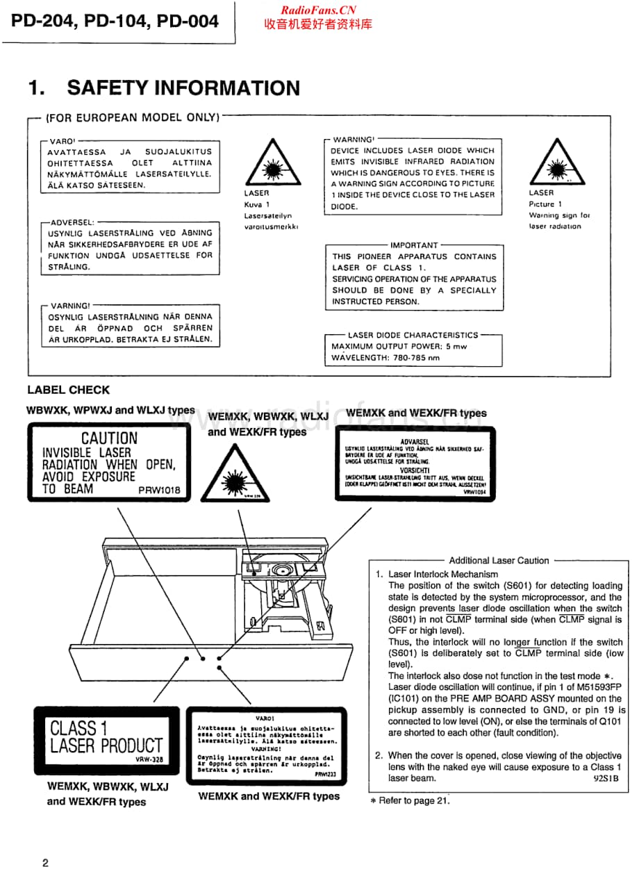 Pioneer-PD-204-Service-Manual电路原理图.pdf_第2页
