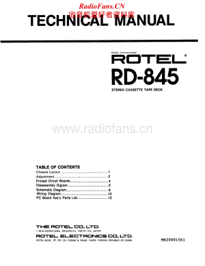 Rotel-RD-845-Service-Manual电路原理图.pdf