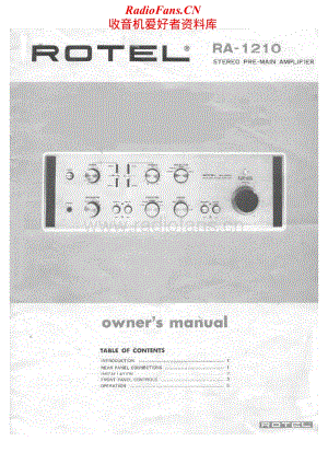 Rotel-RA-1210-Service-Manual电路原理图.pdf
