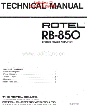 Rotel-RB-850-Service-Manual电路原理图.pdf