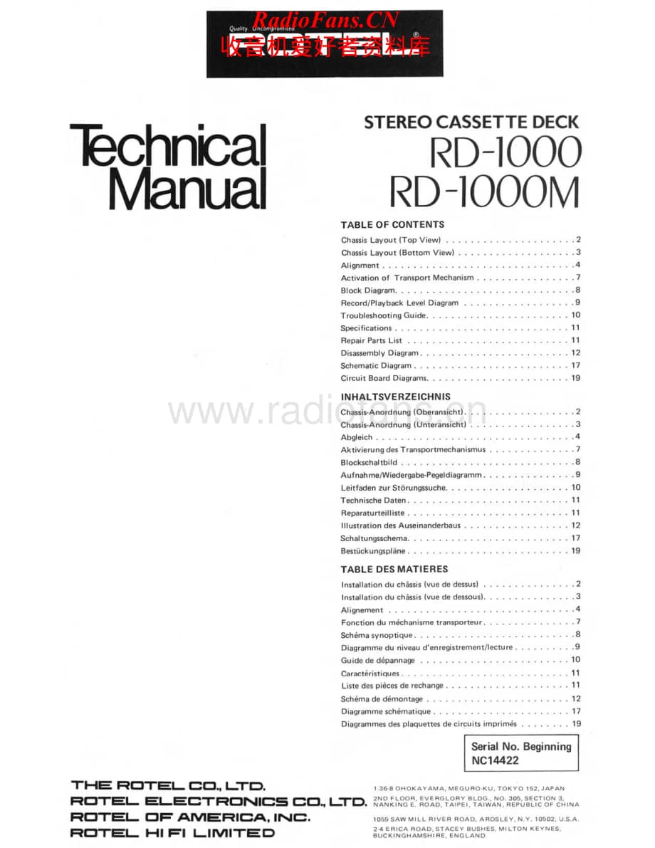 Rotel-RD-1000M-Service-Manual电路原理图.pdf_第1页