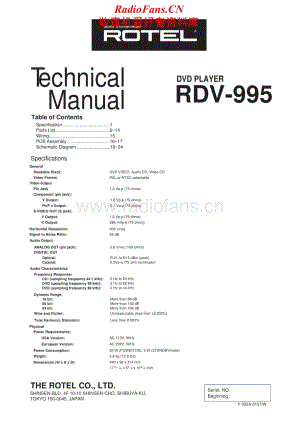 Rotel-RDV-995-Service-Manual电路原理图.pdf