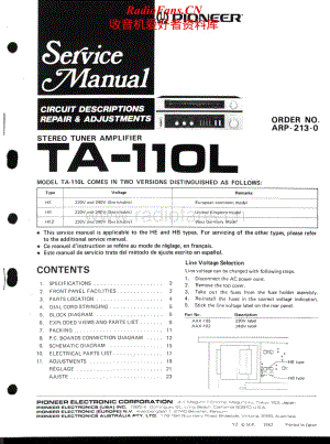 Pioneer-TA-110L-Service-Manual电路原理图.pdf