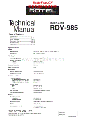 Rotel-RDV-985-Service-Manual电路原理图.pdf