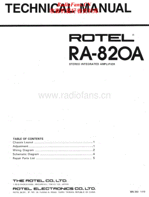 Rotel-RA-820A-Service-Manual电路原理图.pdf