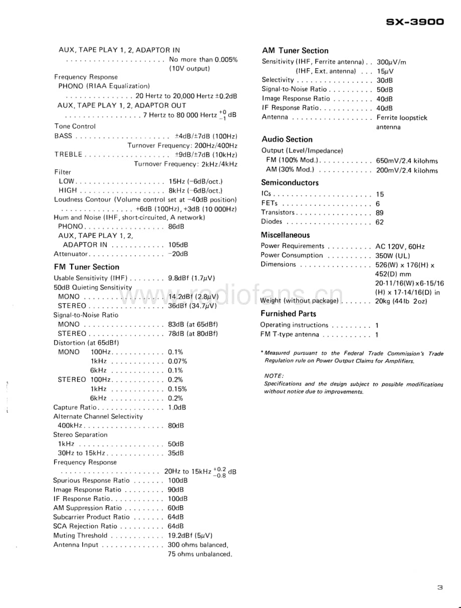 Pioneer-SX-3900-Service-Manual (1)电路原理图.pdf_第3页