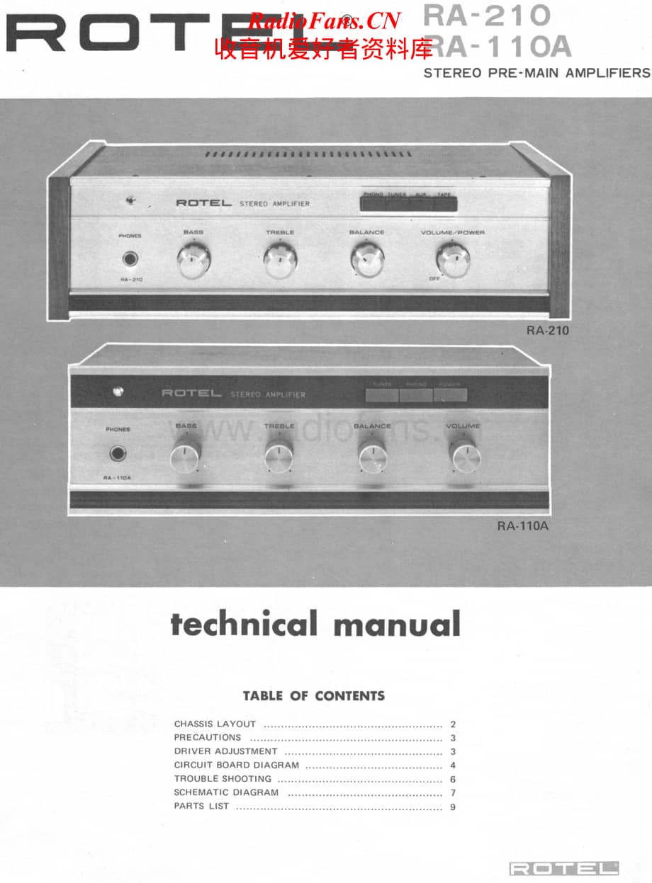Rotel-RA-110A-Service-Manual电路原理图.pdf_第1页