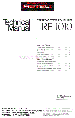 Rotel-RE-1010-Service-Manual电路原理图.pdf
