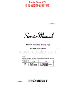 Pioneer-SX-727-Service-Manual电路原理图.pdf