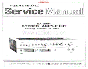 Realistic-SA-2001-Service-Manual电路原理图.pdf