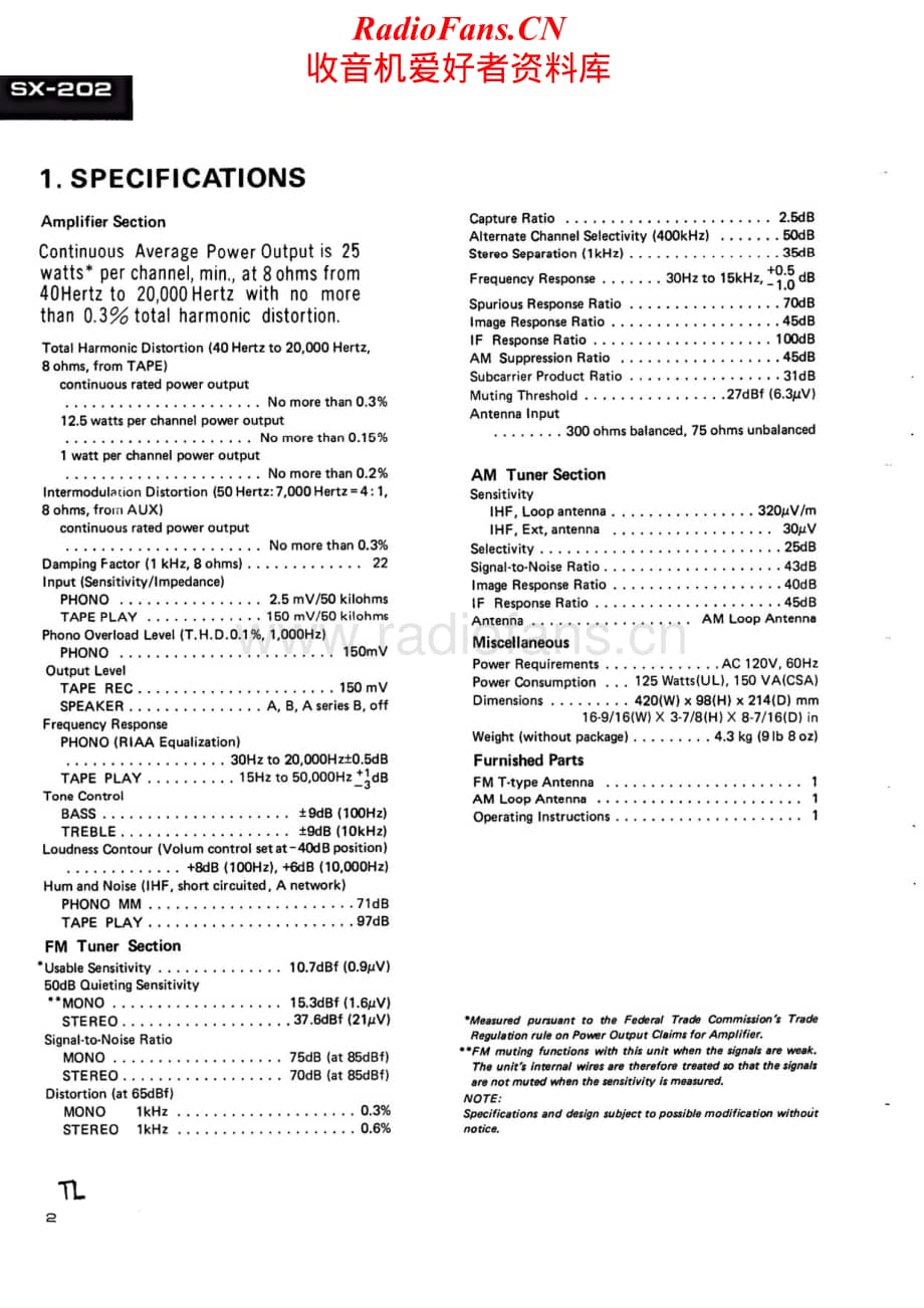 Pioneer-SX-202-Service-Manual电路原理图.pdf_第2页