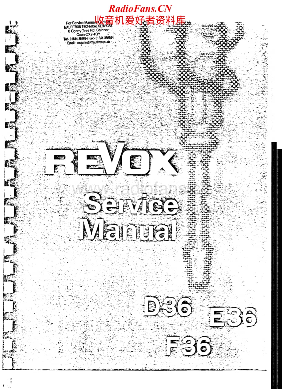 Revox-D-36-Service-Manual电路原理图.pdf_第1页