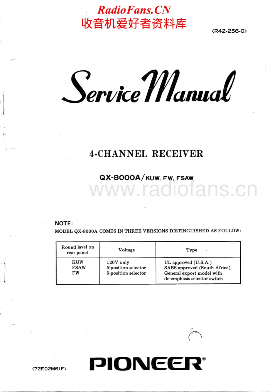 Pioneer-QX-8000A-Service-Manual电路原理图.pdf_第1页