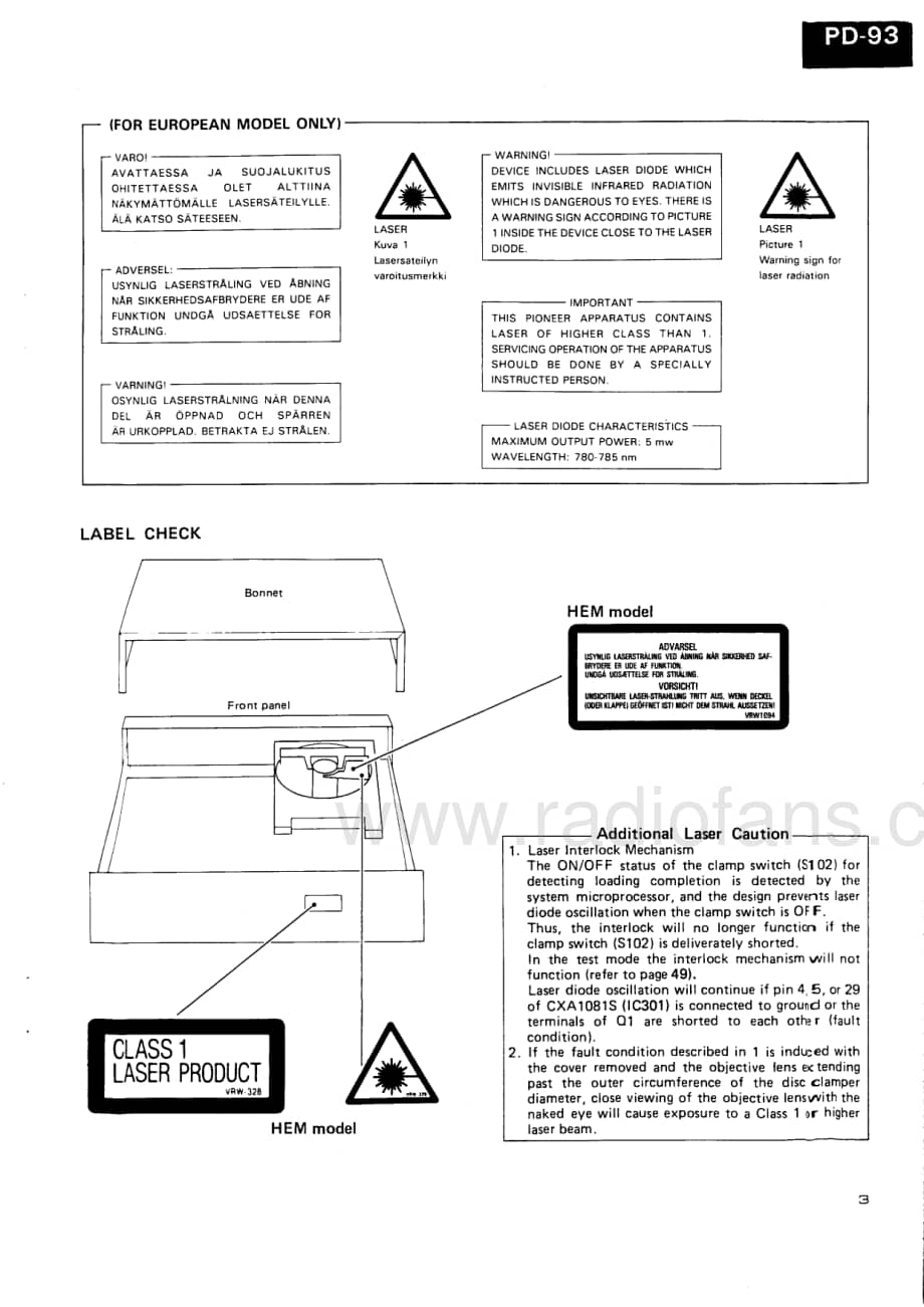 Pioneer-PD-93-Service-Manual电路原理图.pdf_第3页