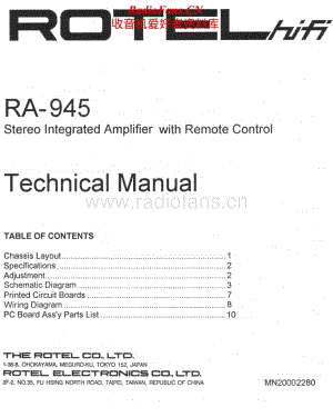 Rotel-RA-945-Service-Manual电路原理图.pdf