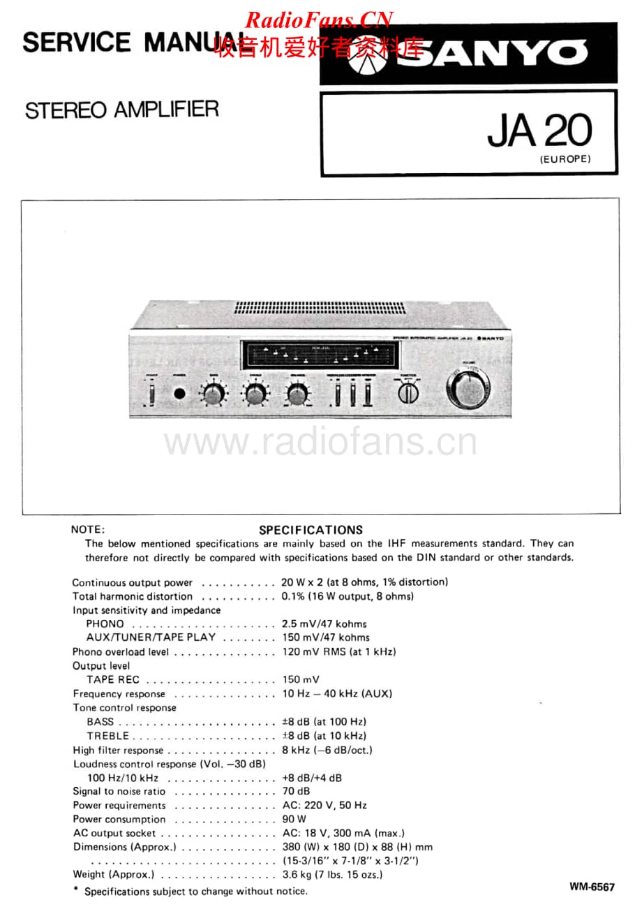 Sanyo-JA-20-Service-Manual电路原理图.pdf_第1页
