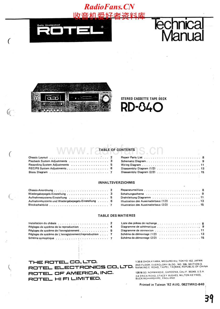 Rotel-RD-840-Service-Manual电路原理图.pdf_第1页
