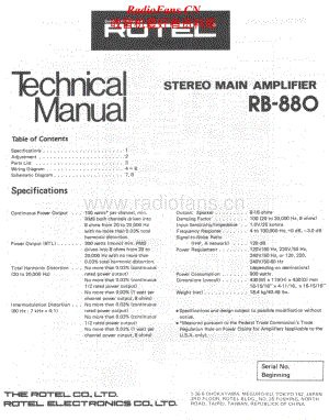 Rotel-RB-880-Service-Manual电路原理图.pdf