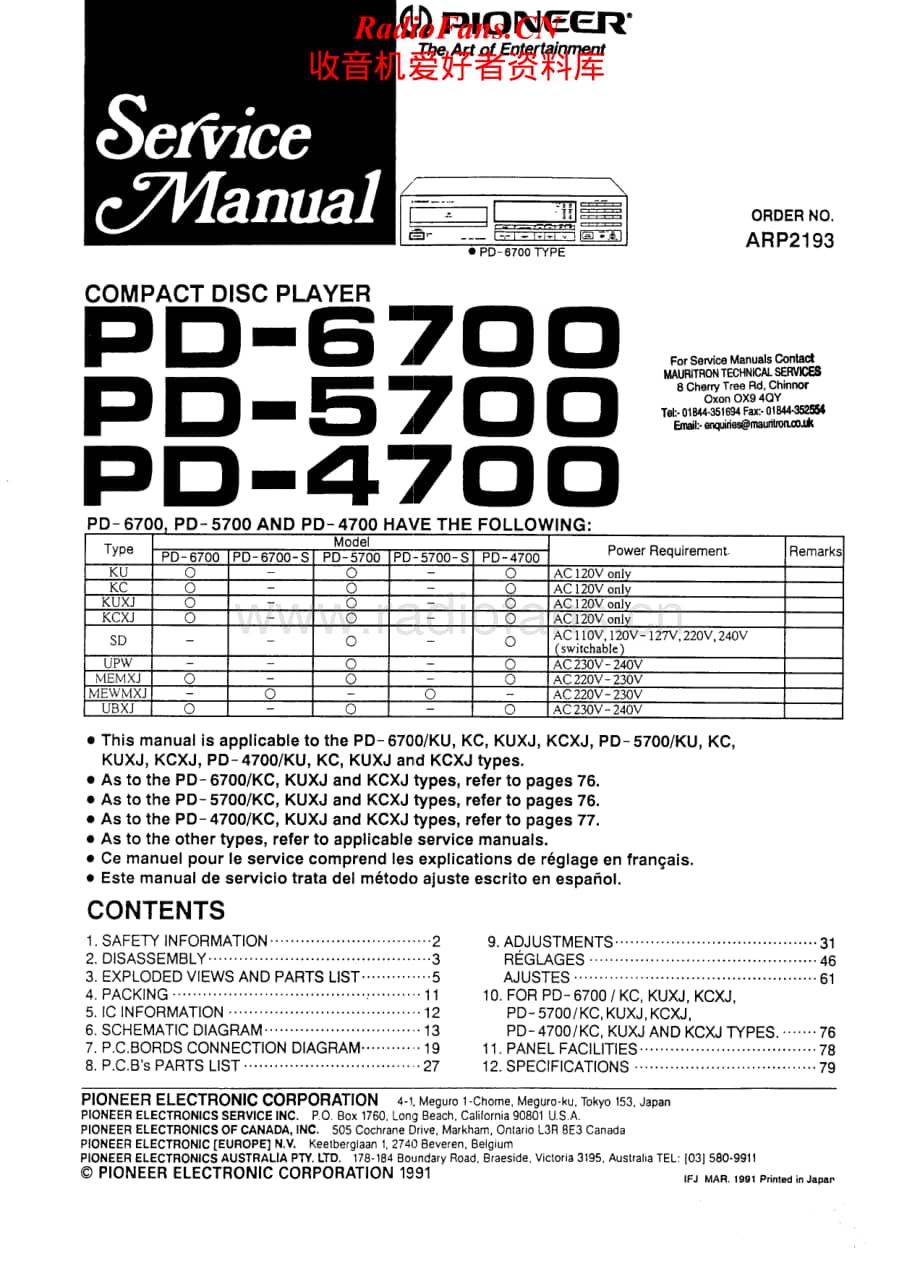 Pioneer-PD-5700-Service-Manual电路原理图.pdf_第1页