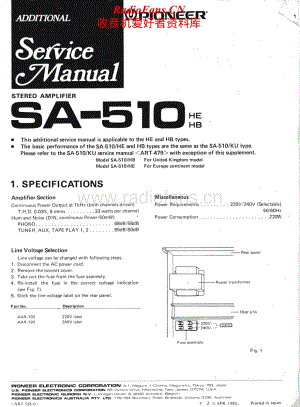 Pioneer-SA-510-Service-Manual电路原理图.pdf