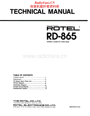 Rotel-RD-865-Service-Manual电路原理图.pdf