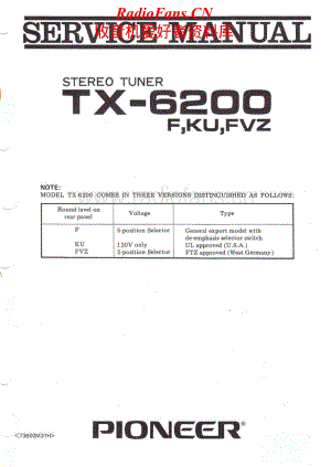 Pioneer-TX-6200-Service-Manual电路原理图.pdf