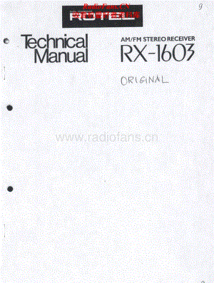 Rotel-RX-1603-Service-Manual电路原理图.pdf