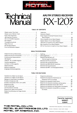 Rotel-RX-1203-Service-Manual电路原理图.pdf