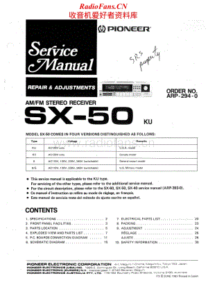 Pioneer-SX-50-Service-Manual电路原理图.pdf
