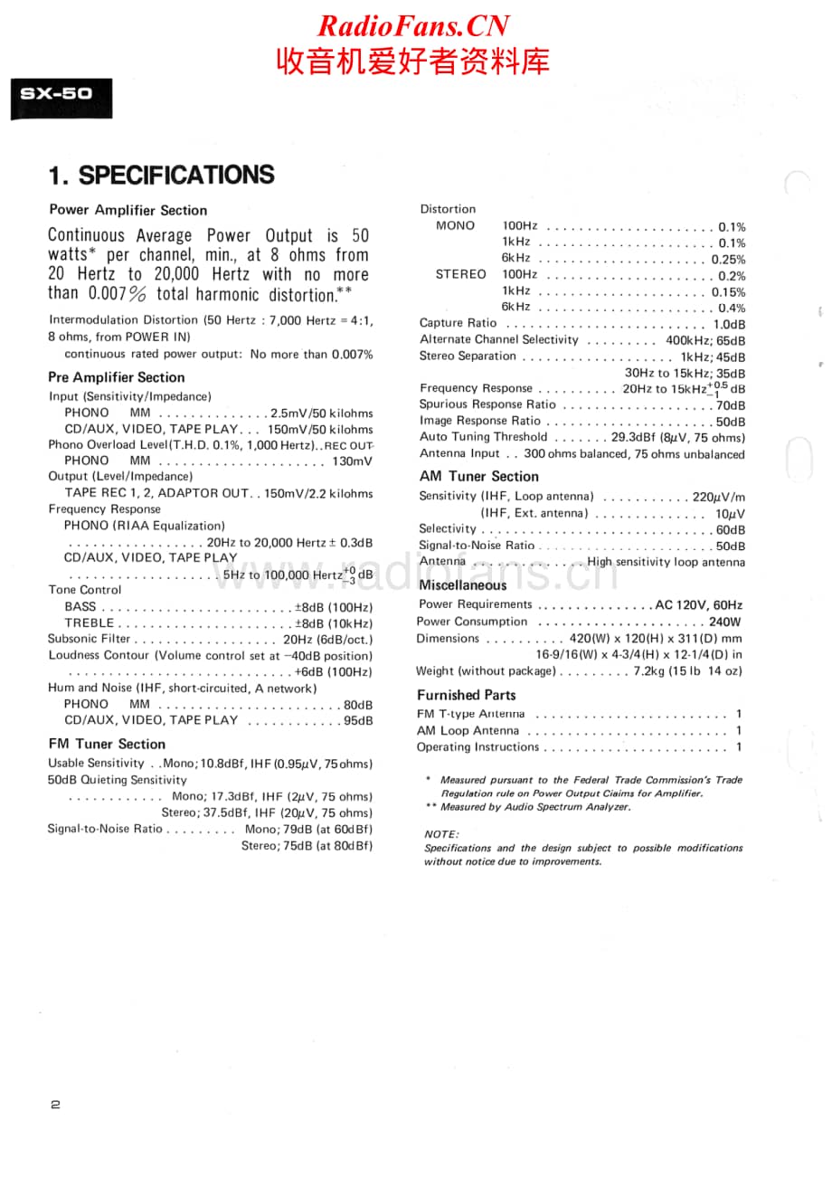 Pioneer-SX-50-Service-Manual电路原理图.pdf_第2页