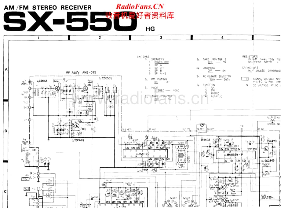 Pioneer-SX-550-Schematic电路原理图.pdf_第1页