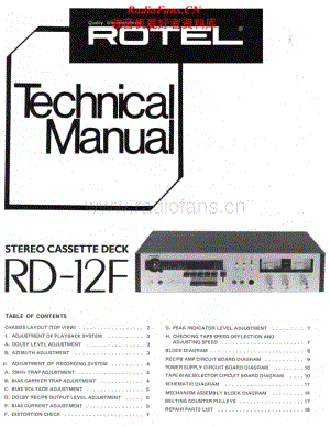 Rotel-RD-12F-Service-Manual电路原理图.pdf