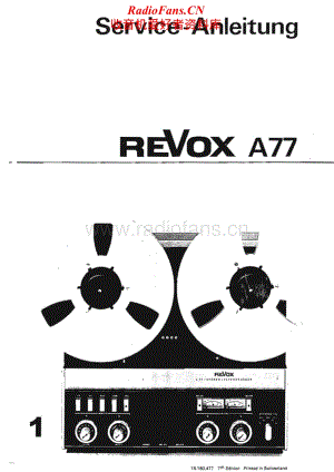 Revox-A-77-Service-Manual电路原理图.pdf