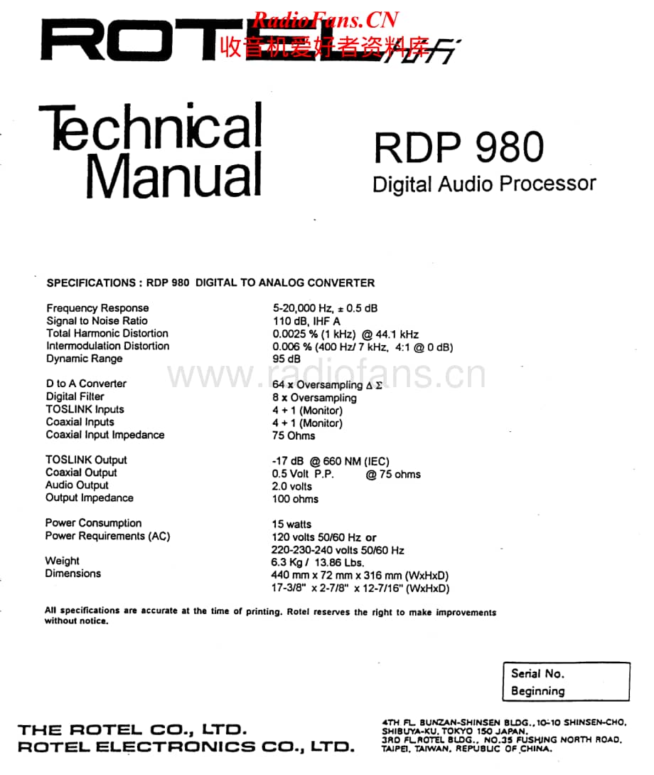 Rotel-RDP-980-Service-Manual电路原理图.pdf_第1页